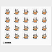 Earl Grey - Zo Schattige kat Vierkante Sticker (Vel)