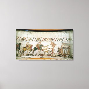 Earl Harold die met zijn messen naar Bosham rijdt Canvas Afdruk