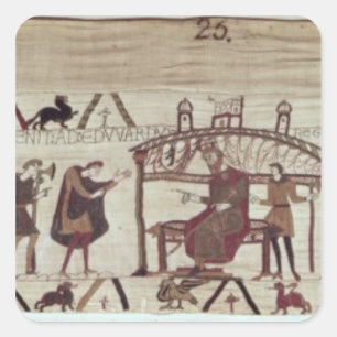 Earl Harold keert terug naar Engeland om King te b Vierkante Sticker