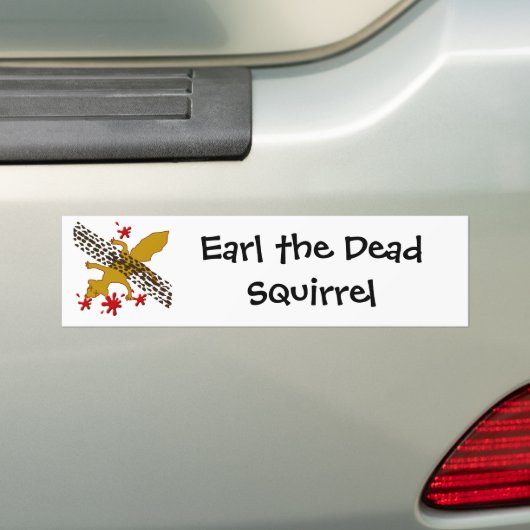 Earl The Dead Squirrel Bumpersticker (Op auto)