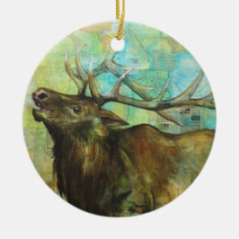 "Earl the Elk" Kerstversiering Keramisch Ornament