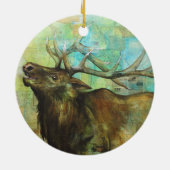 "Earl the Elk" Kerstversiering Keramisch Ornament (Achterkant)