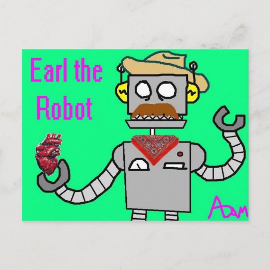 Earl the Robot Briefkaart (Voorkant)