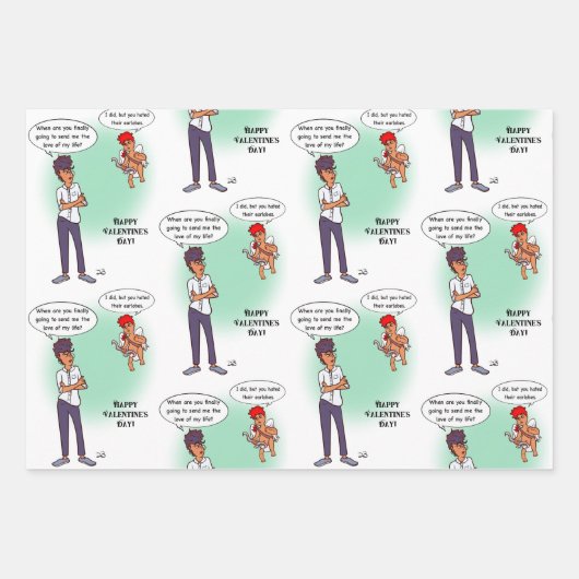 Earlobe Valentine's Day Wrapping Paper Sheets (Voorkant 2)