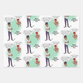 Earlobe Valentine's Day Wrapping Paper Sheets