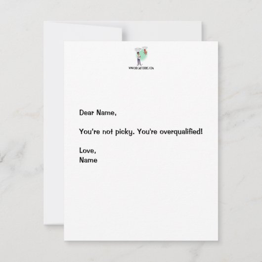 Earlobes Valentijnsdag Flatcard (Achterkant)