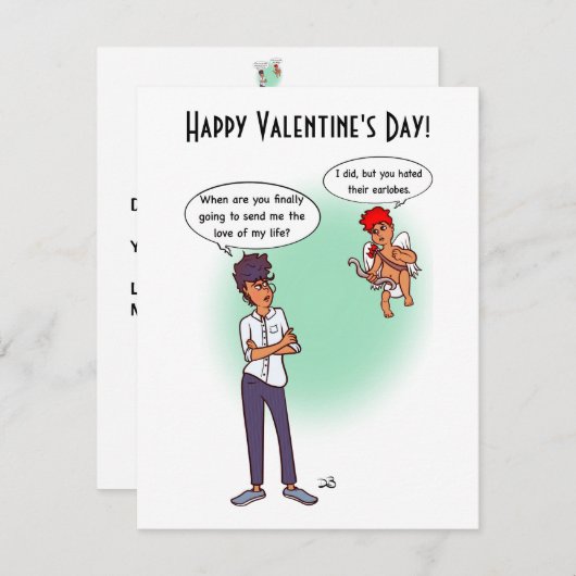 Earlobes Valentijnsdag Flatcard (Voorkant / Achterkant)