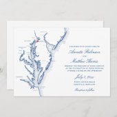 Earlville Maryland kaart Elegante bruiloft (Voorkant / Achterkant)