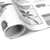 Early Aviation Airplane Biplane Wrapping Paper Cadeaupapier (Rol Hoek)