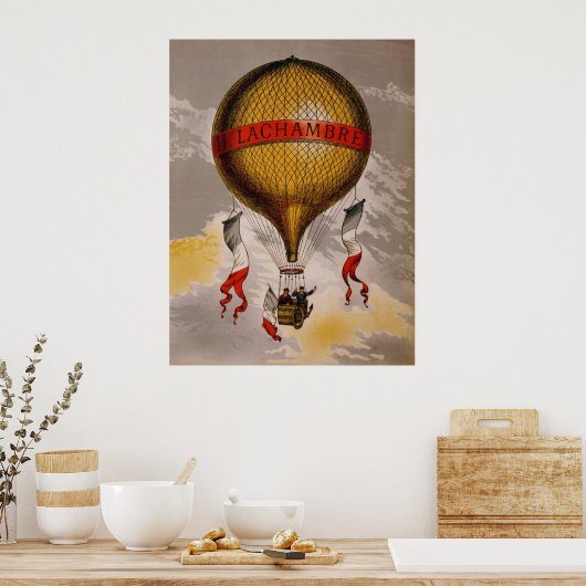 Early BALLOON Maker Henri Lachambre Adverteren Poster (Keuken)