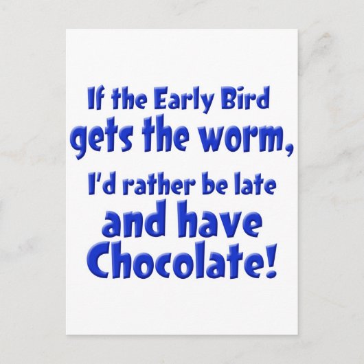 Early Bird Briefkaart (Voorkant)