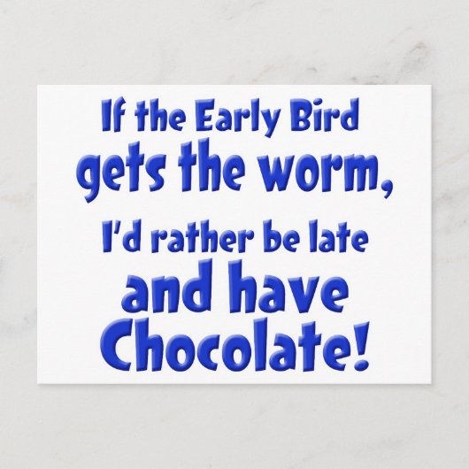 Early Bird Briefkaart (Voorkant)