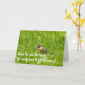 Early Bird krijgt de worm, gefeliciteerd Kaart (Gele Bloem)