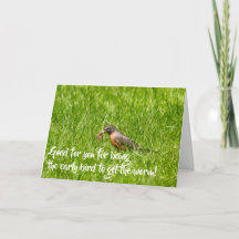 Early Bird krijgt de worm, gefeliciteerd