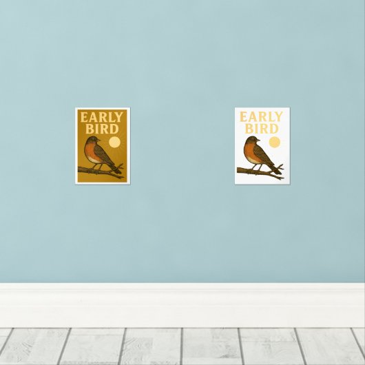 Early Bird Muurkunst Sets (Houten vloer)