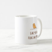 Early Bird Parrot Parakeet Funny Quote Koffiemok (Voorkant rechts)
