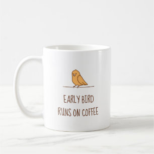Early Bird Parrot Parakeet Funny Quote Koffiemok