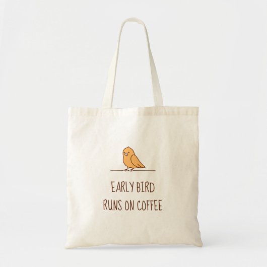 Early Bird Parrot Parakeet Funny Quote Tote Bag (Voorkant)