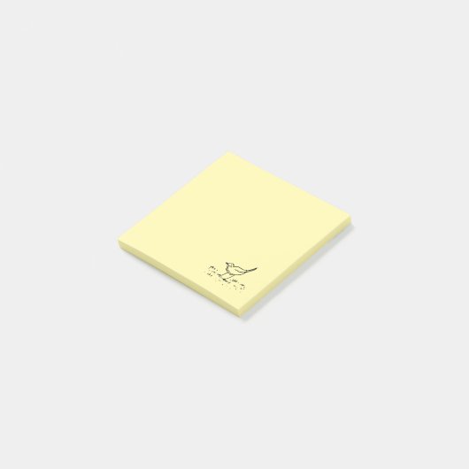Early Bird Pen Line Art Drawing Post-it® Notes (Schuin)