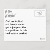 Early Bird Real Estate Prospecting Briefkaart (Achterkant)