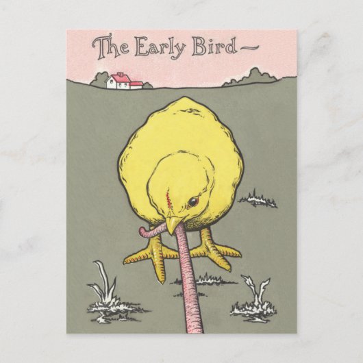 Early Bird Real Estate Prospecting Briefkaart (Voorkant)