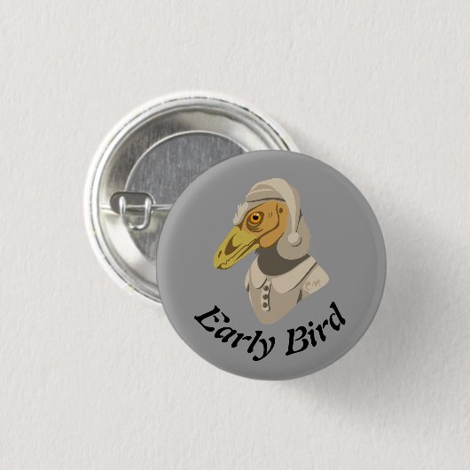 Early Bird Ronde Button 3,2 Cm (Voorkant /achterkant)