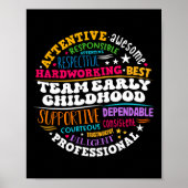Early Childhood Team Ece Teacher Back To School Ed Poster (Voorkant)