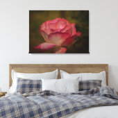 Early Evening Rose Stretch Canvas Print (Insitu (Slaapkamer))