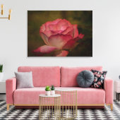 Early Evening Rose Stretch Canvas Print (Insitu (Woonkamer))