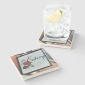 Early Girl Eatery, Asheville North Carolina, Onder Stenen Onderzetter (Zijkant)