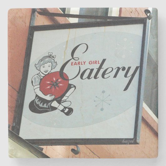 Early Girl Eatery, Asheville North Carolina, Onder Stenen Onderzetter (Voorkant)
