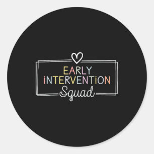 Early Intervention Squad Gedragsinterventie T Ronde Sticker