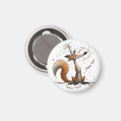 Early January Fox New Year Magneet (Voorkant / Achterkant)