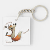 Early January Fox New Year Sleutelhanger (Achterkant)