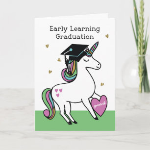 Early Learning Afstuderen Gefeliciteerd Unicorn Kaart