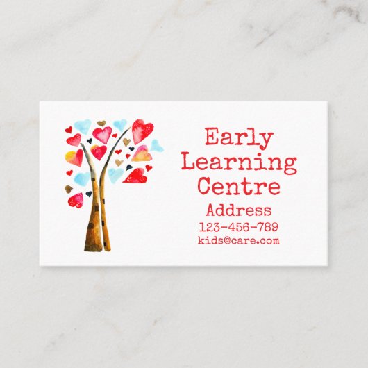 Early Learning Centre harten Zakelijke Pas Visitekaartje (Voorkant)