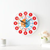 Early learning learn to tell time wall clock grote klok (Huis)