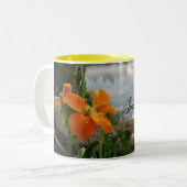 Early Morning Mist, gewoon Breathe Tweekleurige Koffiemok (Voorkant links)