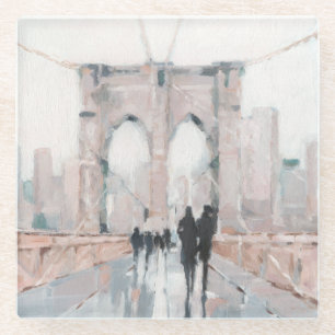 Early Morning Stroll - New York Glazen Onderzetter