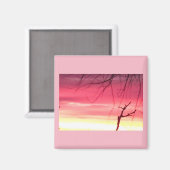 Early Morning Winter Sunrise Square Magnet (Voorkant / Achterkant)