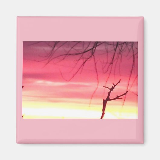 Early Morning Winter Sunrise Square Magnet (Voorkant)