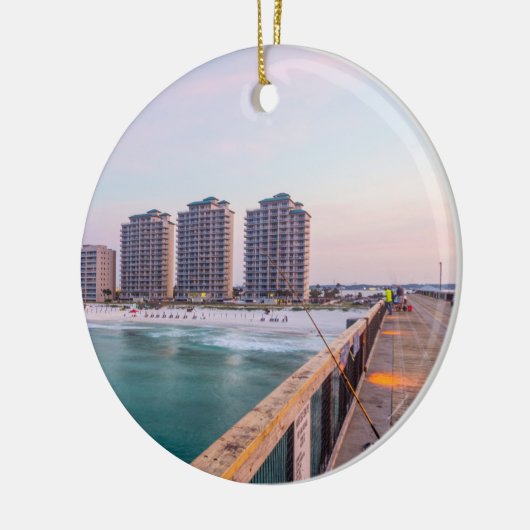 Early Navarre Beach Florida Vist Keramisch Ornament (Links)