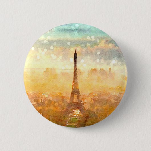 Early Paris Morning Ronde Button 5,7 Cm (Voorkant)
