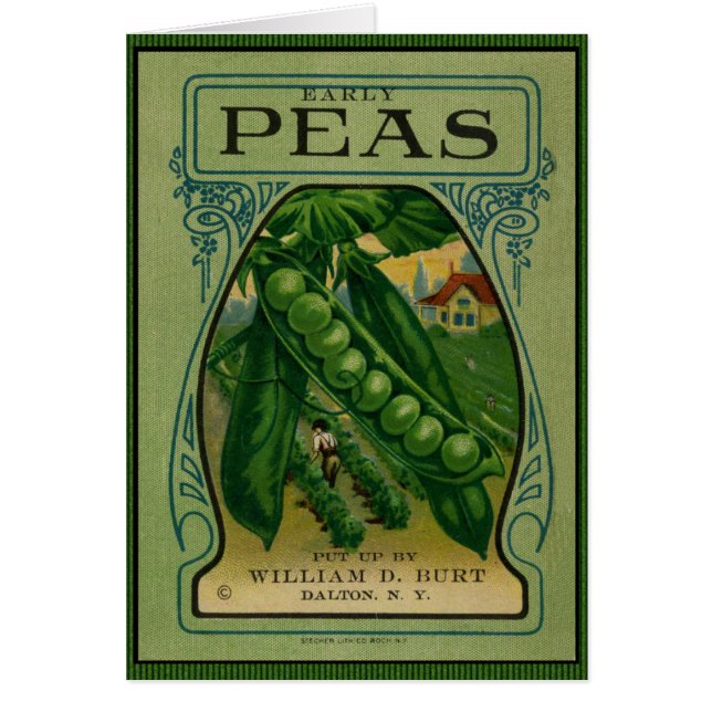 Early Peas  Seed Packet (Voorkant)