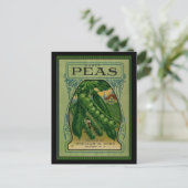 Early Peas  Seed Packet Briefkaart (Staand voorkant)