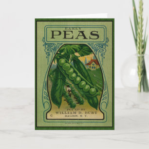 Early Peas  Seed Packet Kaart