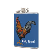 Early Riser Blue Rooster Flask Heupfles (Links)