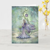 Early Spring Fairy Fantasy Art beroemd gemaakt doo Kaart (Gele Bloem)