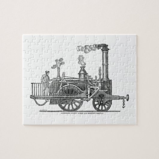 Early Steam Train-locomotief Legpuzzel (Horizontaal)