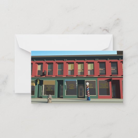 Early Sunday Morning Notitiekaartje (Voorkant)